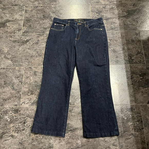 Ralph Lauren dark wash boot cut jeans 12 - Picture 1 of 9